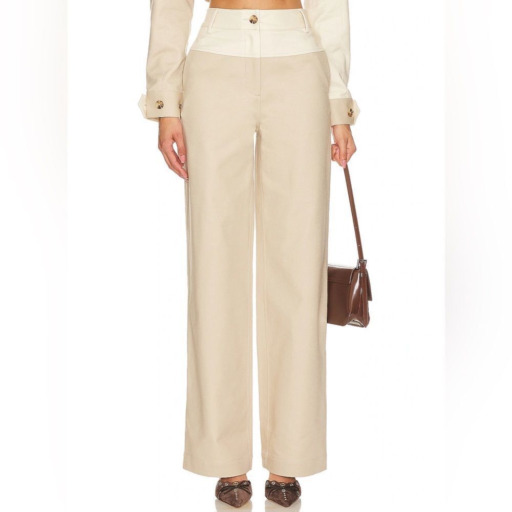 NWT Camila Coelho Araceli Pant in Sand & Beige